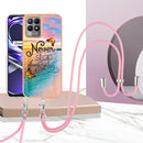 For OPPO Realme 8i Electroplating IMD TPU Phone Case with Lanyard(Dream Butterfly)
