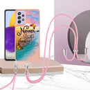 For Samsung Galaxy A53 5G Electroplating IMD TPU Phone Case with Lanyard(Dream Butterfly)