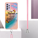 For Samsung Galaxy A53 5G Electroplating IMD TPU Phone Case with Lanyard(Dream Butterfly)