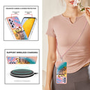 For Samsung Galaxy A53 5G Electroplating IMD TPU Phone Case with Lanyard(Dream Butterfly)