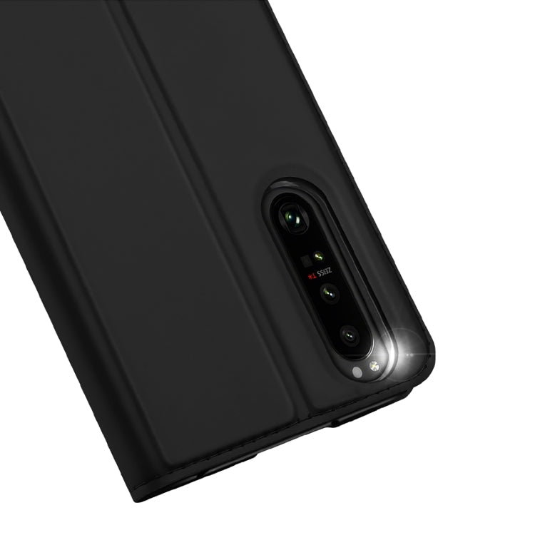 For Sony Xperia 1 IV DUX DUCIS Skin Pro Series PU + TPU Leather Phone Case(Black)