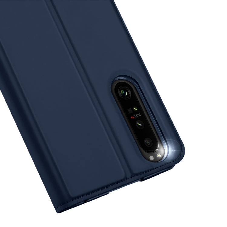 For Sony Xperia 1 IV DUX DUCIS Skin Pro Series PU + TPU Leather Phone Case(Blue)