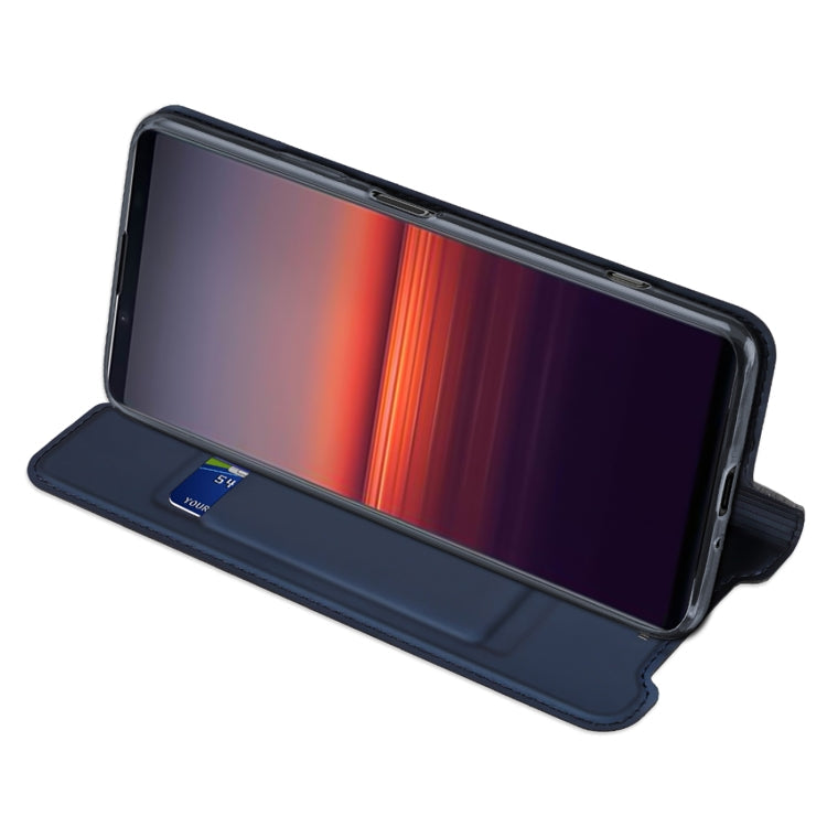 For Sony Xperia 1 IV DUX DUCIS Skin Pro Series PU + TPU Leather Phone Case(Blue)