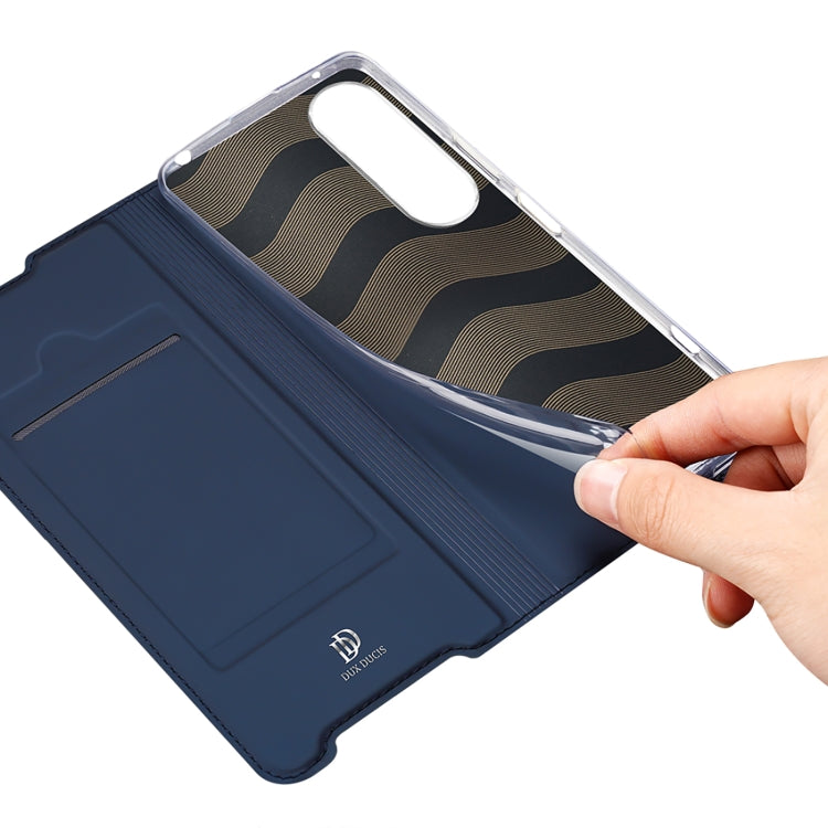 For Sony Xperia 1 IV DUX DUCIS Skin Pro Series PU + TPU Leather Phone Case(Blue)