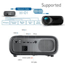 AUN AKEY9 1920x1080 6000 Lumens Home Theater Smart Projector Android 9.0(UK Plug)