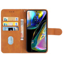 For Motorola Moto G82 Leather Phone Case(Brown)