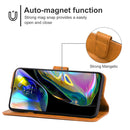 For Motorola Moto G82 Leather Phone Case(Brown)