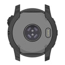 For Garmin Fenix 7X TPU Half-pack Hollowed Electroplating Watch Case(Black)