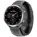 P30 1.3 inch IPS Screen Smart Watch Support Air Pump Blood Pressure Monitoring with Black TPU Band(Silver+Black)