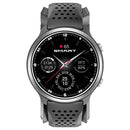 P30 1.3 inch IPS Screen Smart Watch Support Air Pump Blood Pressure Monitoring with Black TPU Band(Silver+Black)