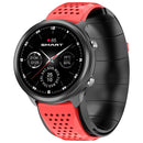 P30 1.3 inch IPS Screen Smart Watch Support Air Pump Blood Pressure Monitoring with Red TPU Band(Black+Black)