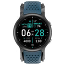 P30 1.3 inch IPS Screen Smart Watch Support Air Pump Blood Pressure Monitoring with Blue TPU Band(Black+Black)