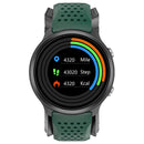P30 1.3 inch IPS Screen Smart Watch Support Air Pump Blood Pressure Monitoring with Green TPU Band(Black+Black)