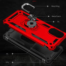 For Motorola Moto G22 Shockproof TPU + PC Holder Phone Case(Red)