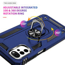 For Motorola Moto G22 Shockproof TPU + PC Holder Phone Case(Blue)