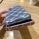 For Samsung Galaxy S22 Ultra 5G Elegant Rhombic Texture TPU Phone Case(Pink)