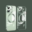 MagSafe Magnetic Electroplated Phone Case For iPhone 12(Dark Green)