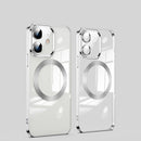 MagSafe Magnetic Electroplated Phone Case For iPhone 12(Silver)