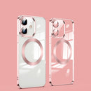 MagSafe Magnetic Electroplated Phone Case For iPhone 12(Rose Gold)