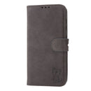 For Samsung Galaxy A23 4G Embossed Happy Cat Pattern Leather Phone Case(Grey)