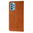 For Samsung Galaxy A23 4G Embossed Happy Cat Pattern Leather Phone Case(Yellow)