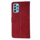 For Samsung Galaxy A23 4G Embossed Happy Cat Pattern Leather Phone Case(Red)