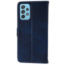 For Samsung Galaxy A23 4G Embossed Happy Cat Pattern Leather Phone Case(Blue)