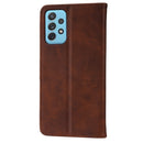 For Samsung Galaxy A23 4G Embossed Happy Cat Pattern Leather Phone Case(Brown)