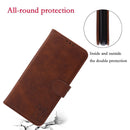 For Samsung Galaxy A23 4G Embossed Happy Cat Pattern Leather Phone Case(Brown)