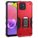 For Samsung Galaxy A03 164mm EU Version Ring Holder Non-slip Armor Phone Case(Red)