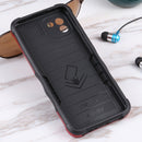 For Samsung Galaxy A03 164mm EU Version Ring Holder Non-slip Armor Phone Case(Red)