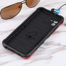 For Samsung Galaxy A03 164mm EU Version Ring Holder Non-slip Armor Phone Case(Red)