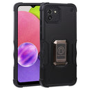 For Samsung Galaxy A03 164mm EU Version Ring Holder Non-slip Armor Phone Case(Black)