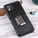 For Samsung Galaxy A03 164mm EU Version Ring Holder Non-slip Armor Phone Case(Black)