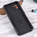 For Samsung Galaxy A03 164mm EU Version Ring Holder Non-slip Armor Phone Case(Black)