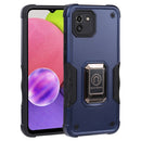 For Samsung Galaxy A03 164mm EU Version Ring Holder Non-slip Armor Phone Case(Blue)