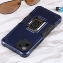 For Samsung Galaxy A03 164mm EU Version Ring Holder Non-slip Armor Phone Case(Blue)