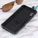 For Samsung Galaxy A03 164mm EU Version Ring Holder Non-slip Armor Phone Case(Green)