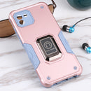 For Samsung Galaxy A03 164mm EU Version Ring Holder Non-slip Armor Phone Case(Rose Gold)