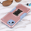 For Samsung Galaxy A03 164mm EU Version Ring Holder Non-slip Armor Phone Case(Rose Gold)
