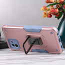 For Samsung Galaxy A03 164mm EU Version Ring Holder Non-slip Armor Phone Case(Rose Gold)