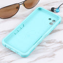 For Samsung Galaxy A03 164mm EU Version Ring Holder Non-slip Armor Phone Case(Mint Green)
