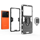 For vivo X80 Pro 5G PC + TPU Shockproof Protective Phone Case with Magnetic Ring Holder(Black)