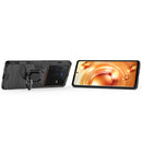 For vivo X80 Pro 5G PC + TPU Shockproof Protective Phone Case with Magnetic Ring Holder(Black)