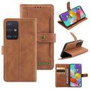 For Samsung Galaxy A51 4G Case Craft Multifunctional Horizontal Flip Leather Phone Case(Brown)