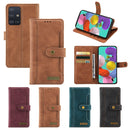 For Samsung Galaxy A51 4G Case Craft Multifunctional Horizontal Flip Leather Phone Case(Brown)