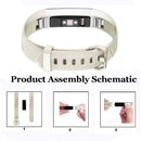 For Fitbit Alta / Alta HR Metal-color Watch Band Belt Buckle Watch Band(Champagne Gold)