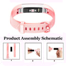 For Fitbit Alta / Alta HR Metal-color Watch Band Belt Buckle Watch Band(Rose Gold)
