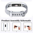 For Fitbit Alta / Alta HR Metal-color Watch Band Belt Buckle Watch Band(Silver)