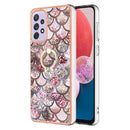 For Samsung Galaxy A23 Electroplating IMD TPU Phone Case with Ring(Pink Scales)